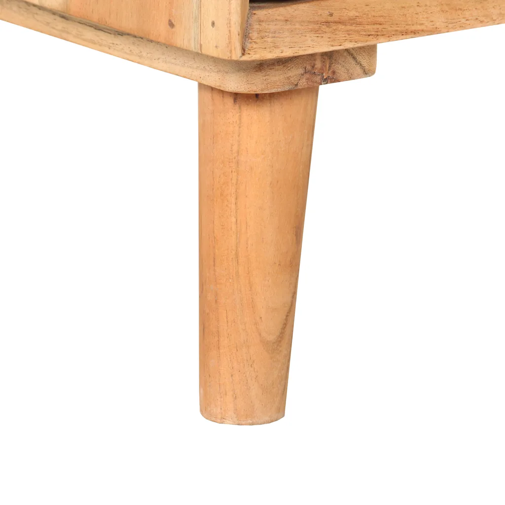 Toekast akaatsiapuidust telerikapp ühe ukse ja kahe avatud sektsiooniga, 100 x 30 x 40 cm