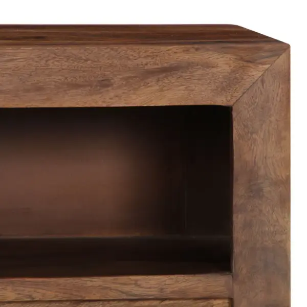Maalähedane telerikapp 3 sahtliga, akaatsiapuit ja tehispuit, 120 x 30 x 40 cm – 5
