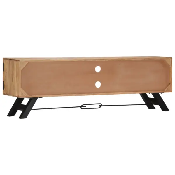 Akaatsiapuidust telerikapp kahe sektsiooni ja kahe uksega, pruun, 140 x 30 x 45 cm – 3