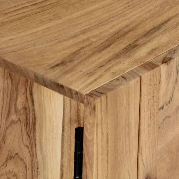 Akaatsiapuidust telerikapp kahe sektsiooni ja kahe uksega, pruun, 140 x 30 x 45 cm – 7
