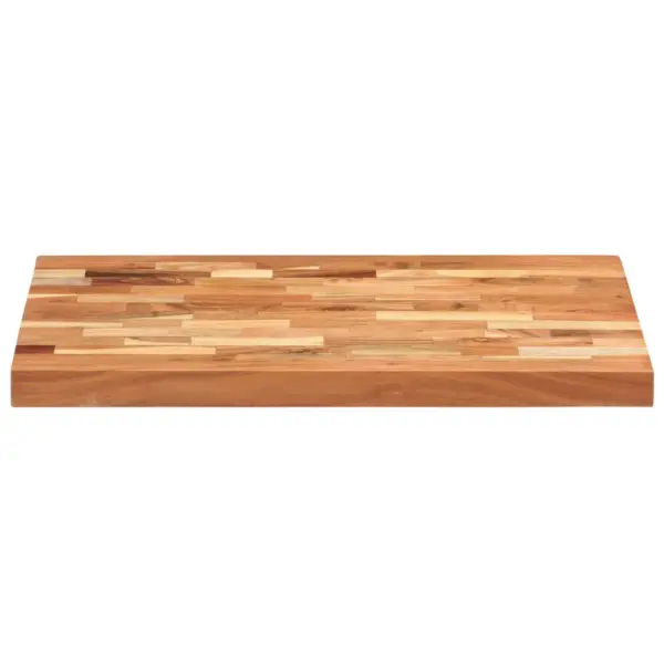 Paks akaatsiapuidust lõikelaud triibulise disainiga, 60 x 40 x 4 cm – 2