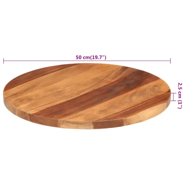 Ümmargune akaatsiapuidust lauaplaat, meekarva viimistlusega, 50 cm, 25–27 mm – 5