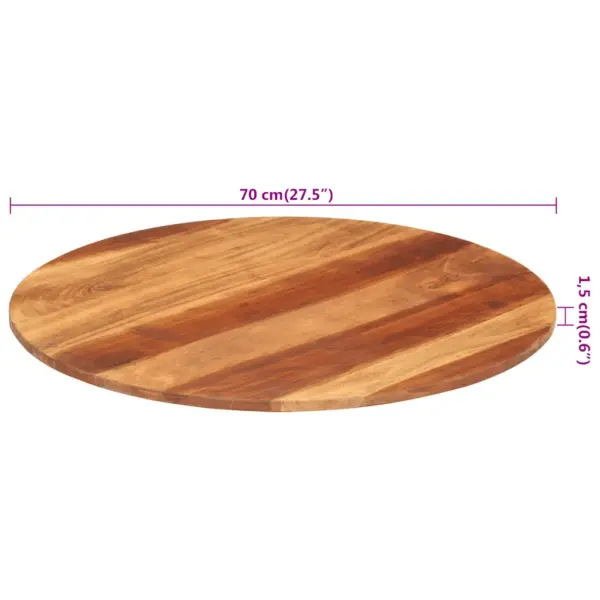 Ümmargune akaatsiapuidust lauaplaat, meekarva viimistlus, 70 cm, paksus 15–16 mm – 5