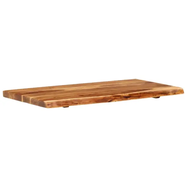 Akaatsiapuidust vannitoakapi tasapind naturaalse servaga, 100 x 52 x 3,8 cm - 8