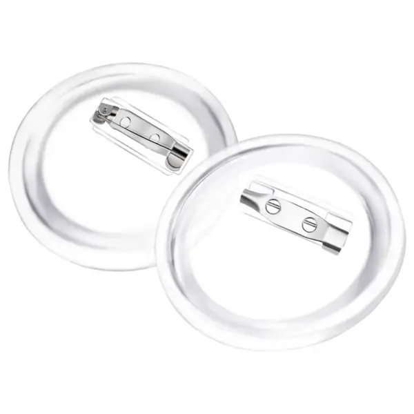 Läbipaistvad akrüülist nupumärgi toorikud, 44 mm, 100 komplekti – 3