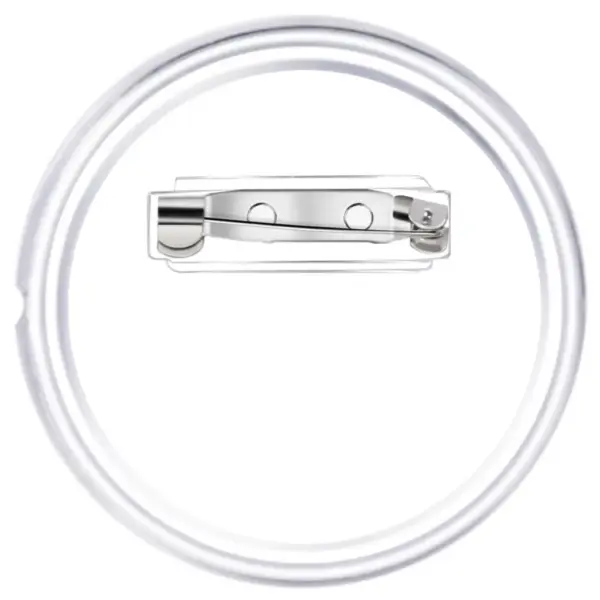 Läbipaistvad akrüülist nupumärgi toorikud, 44 mm, 100 komplekti – 6