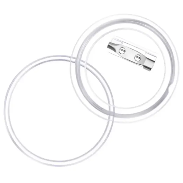 Läbipaistvad akrüülist nupumärgi toorikud, 44 mm, 100 komplekti – 7
