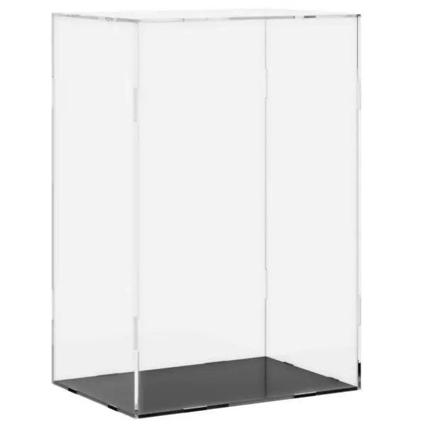 Akrüülist vitriinkarp kollektsioonidele, läbipaistev-must, 17 x 12 x 25 cm – 2