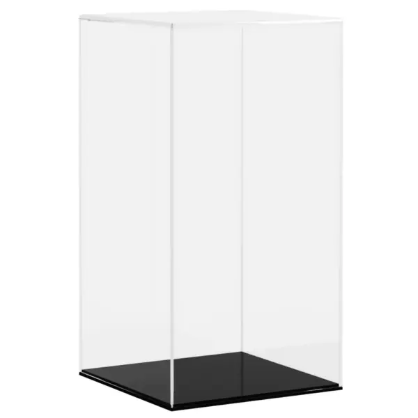 Akrüülist vitriinkast kollektsioonidele, läbipaistev/must, 20 x 20 x 38 cm – 2