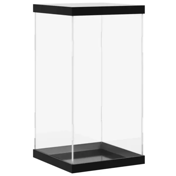 Vitriinkast akrüülist, läbipaistev, musta põhjaga, 20 x 20 x 38 cm – 2