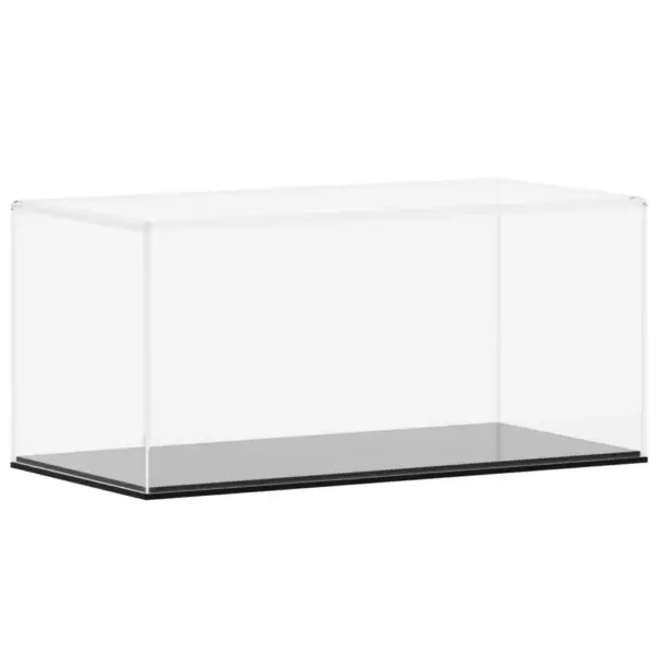 Akrüülist tolmukindel vitriinkast, läbipaistev, must põhi, 30 x 15 x 14 cm – 2