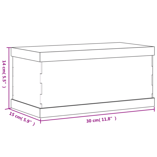 Läbipaistev akrüülist vitriinkast musta põhjaga, 30 x 15 x 14 cm – 6