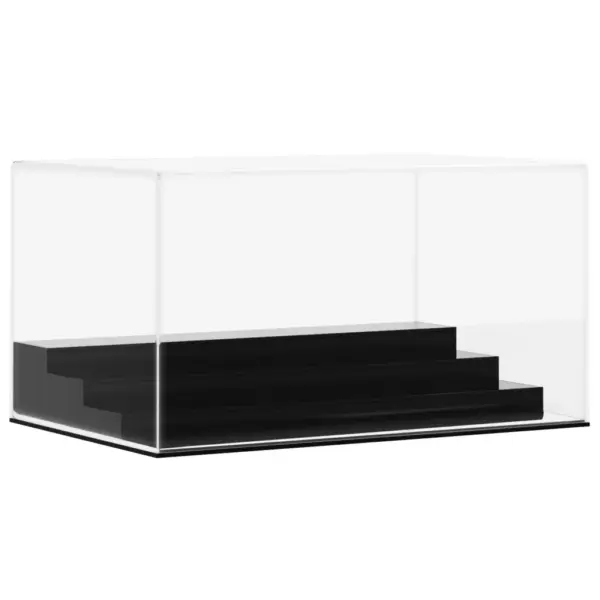 Läbipaistev akrüülist vitriinkast musta põhjaga, 4 tasandiga, 24 x 16 x 13 cm – 2