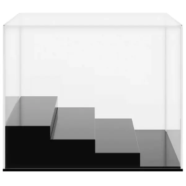 Läbipaistev akrüülist vitriinkast musta põhjaga, 4 tasandiga, 24 x 16 x 13 cm – 4