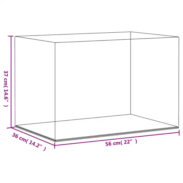 Akrüülist vitriinkast kollektsioonidele, läbipaistev/must, 56 x 36 x 37 cm – 6
