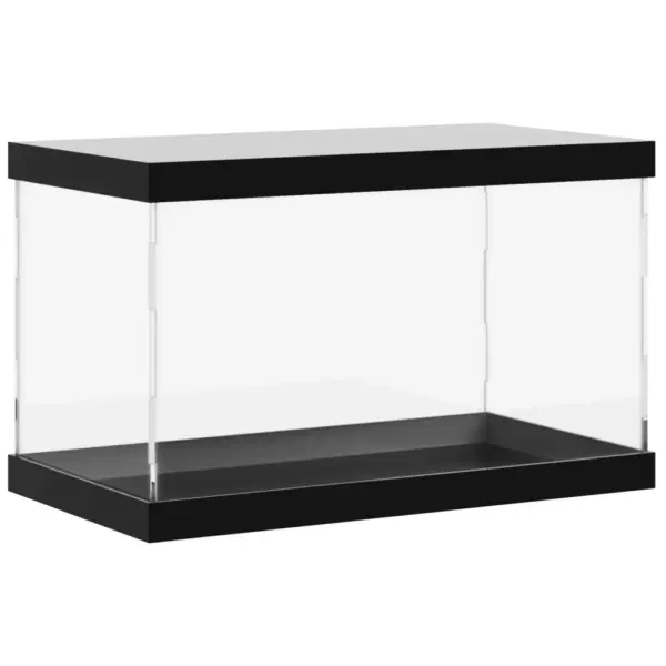 Läbipaistev akrüülist vitriinkast musta põhjaplaadi ja kattega, 31 x 17 x 19 cm – 2