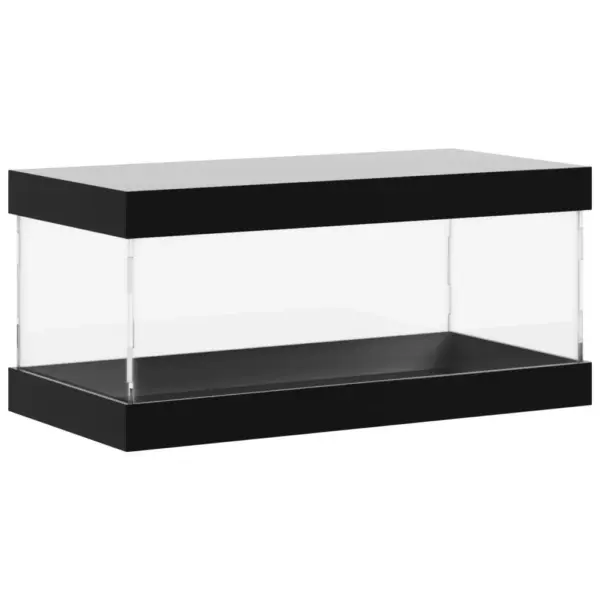 Akrüülist vitriinkast kollektsioonidele, läbipaistev/must, 24 x 12 x 11 cm – 2