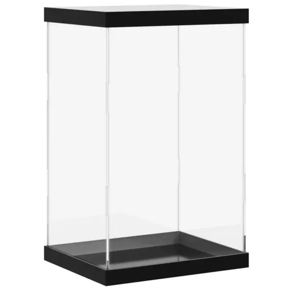 Läbipaistev akrüülist vitriinkast musta põhjaga, 22 x 18 x 35 cm – 2