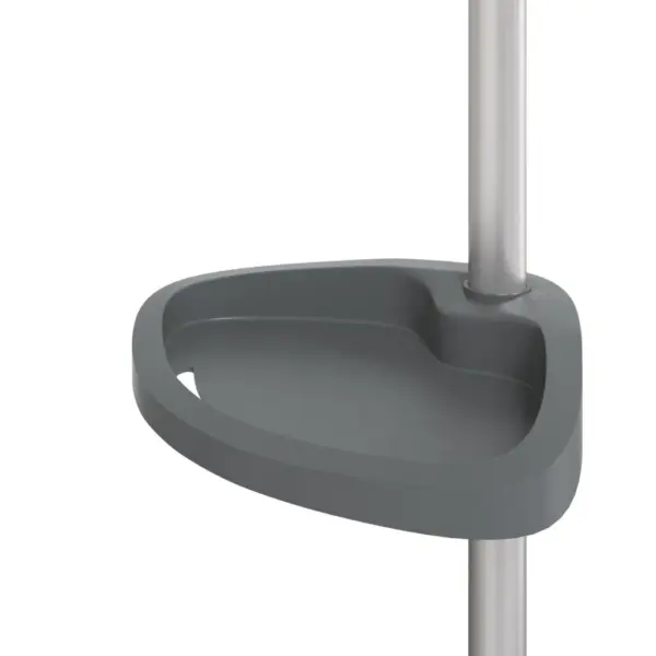 Reguleeritav alumiiniumist käterätikuivati, 3 haruga, 47 x 280 cm, hõbedane – 6