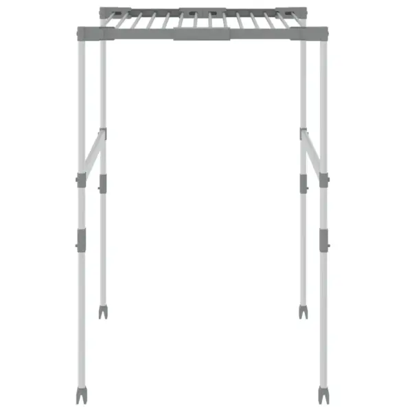 Reguleeritav alumiiniumist pesukuivatusrest, hõbedane, 83 x (50-55) x (40-85) cm, 11 m – 4