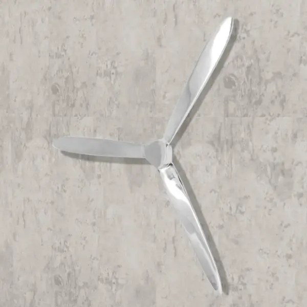 Seinale kinnitatav alumiiniumist dekoratiivne propeller, hõbedane, 70 cm – 2