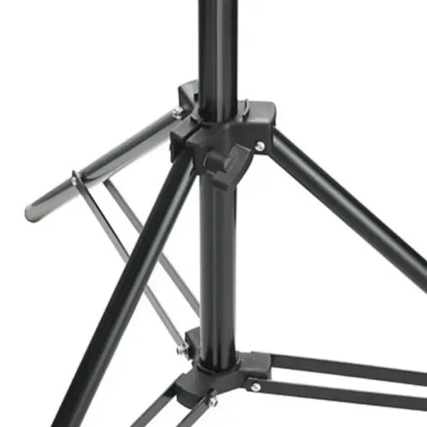 Alumiiniumist valgusstatiiv 78–210 cm, 1/4-tollise ühendusega, must – 2