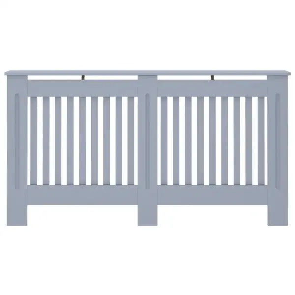 Radiaatorikate vertikaalsete liistudega, antratsiithall MDF, 152 x 19 x 81,5 cm – 4