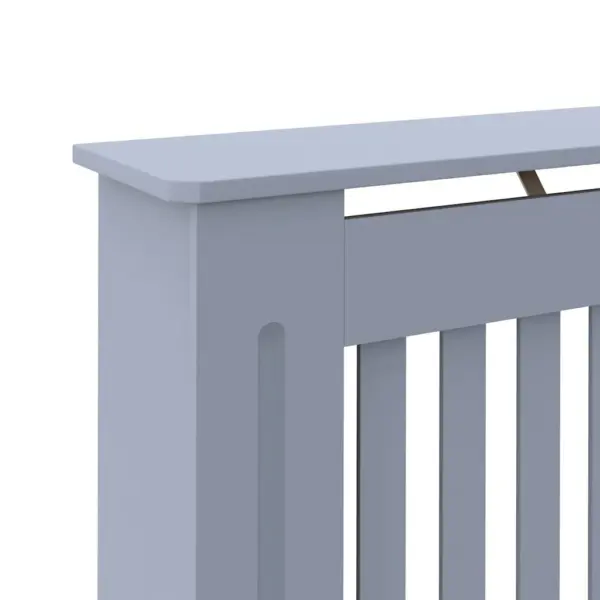 Radiaatorikate vertikaalsete liistudega, antratsiithall MDF, 152 x 19 x 81,5 cm – 7