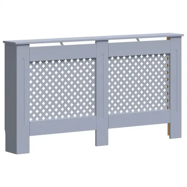 Radiaatorikate ristmustriga esipaneeliga, antratsiithall MDF, 152 x 19 x 81,5 cm – 2
