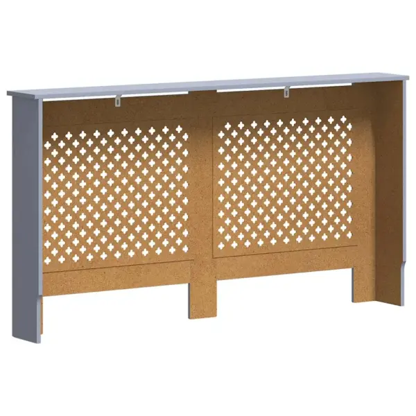 Radiaatorikate ristmustriga esipaneeliga, antratsiithall MDF, 152 x 19 x 81,5 cm – 5