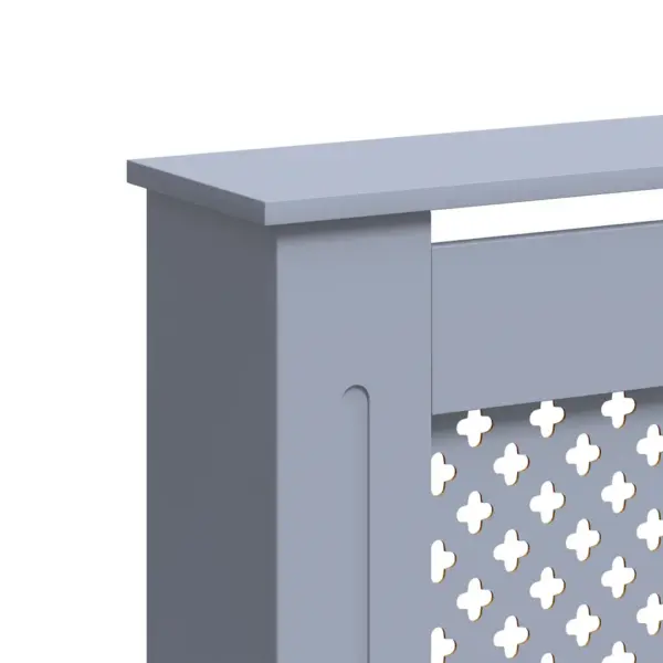 Radiaatorikate ristmustriga esipaneeliga, antratsiithall MDF, 152 x 19 x 81,5 cm – 6