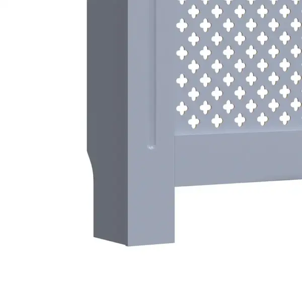 Radiaatorikate ristmustriga esipaneeliga, antratsiithall MDF, 152 x 19 x 81,5 cm – 7