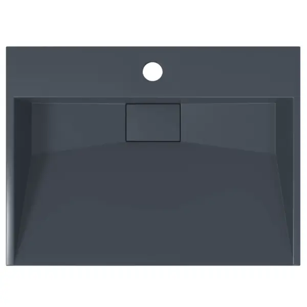 Antratsiithall mineraalvalamist vannitoavalamu kraaniauguga, 50 x 38 x 11 cm – 7