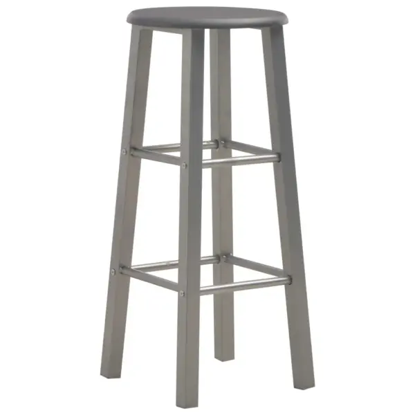 Antratsiithallid baaripukid jalatugedega, 2 tk, terasraam ja MDFist iste, 70 cm – 2
