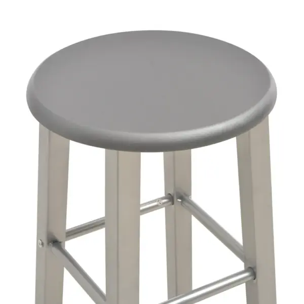 Antratsiithallid baaripukid jalatugedega, 2 tk, terasraam ja MDFist iste, 70 cm – 4