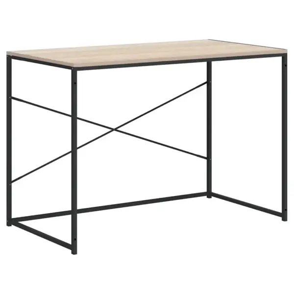 Arvutilaud musta metallraamiga ja tammevärvi plaadiga, 110 x 60 x 70 cm – 2