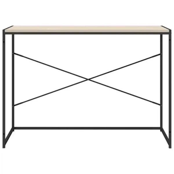Arvutilaud musta metallraamiga ja tammevärvi plaadiga, 110 x 60 x 70 cm – 3