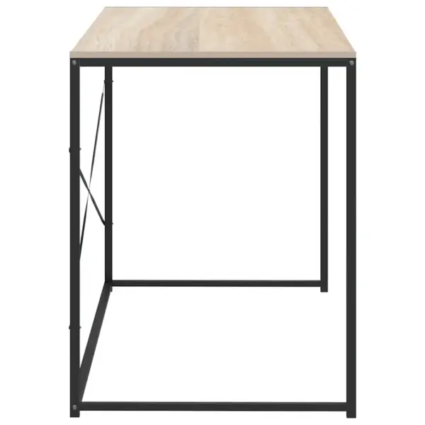 Arvutilaud musta metallraamiga ja tammevärvi plaadiga, 110 x 60 x 70 cm – 4