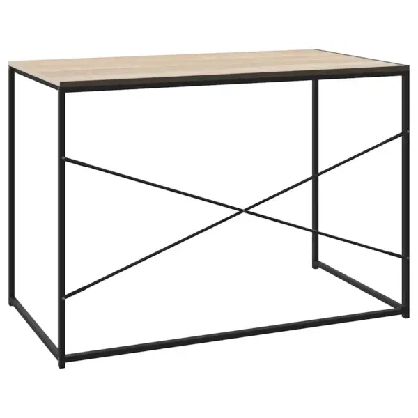 Arvutilaud musta metallraamiga ja tammevärvi plaadiga, 110 x 60 x 70 cm – 5