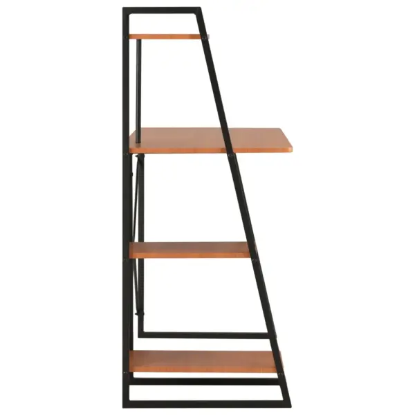 Arvutilaud riiulisüsteemiga, must ja pruun, 102 x 50 x 117 cm – 3