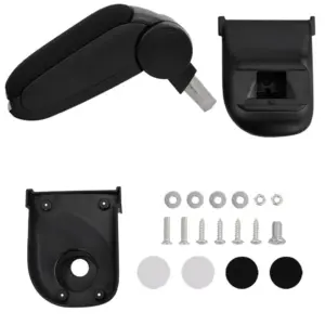 Reguleeritava kõrgusega auto käetugi panipaigaga, must, ABS, 15 x 35 x (30–47) cm, Renault Clio LHD MK4 (2013)