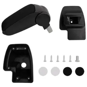 Reguleeritav auto käetugi panipaigaga, must ABS, Renault Clio MK5 (alates 2019), 15 x 35 x 33–49,5 cm
