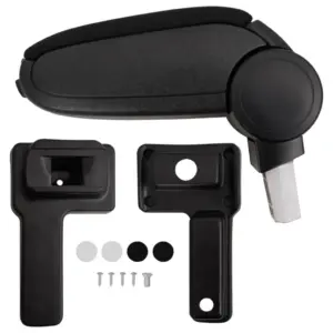 Reguleeritav auto käetugi panipaigaga VW Golf MK4-le, must ABS, 14,5 x 32 x (27–46) cm