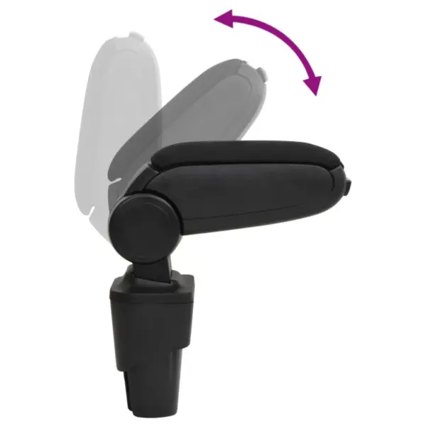 Reguleeritav auto käetugi panipaigaga, must, ABS, VW Touran/Caddy 2003–2018, 17 x 32 x (35,5–52) cm – 7