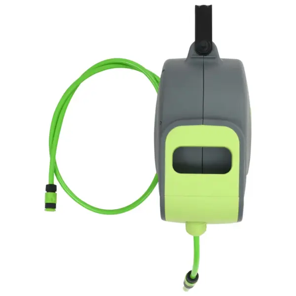 Automaatne seinale kinnitatav aiavoolikupool, 30+2 m, 1/2″, roheline-hall, PVC – 3