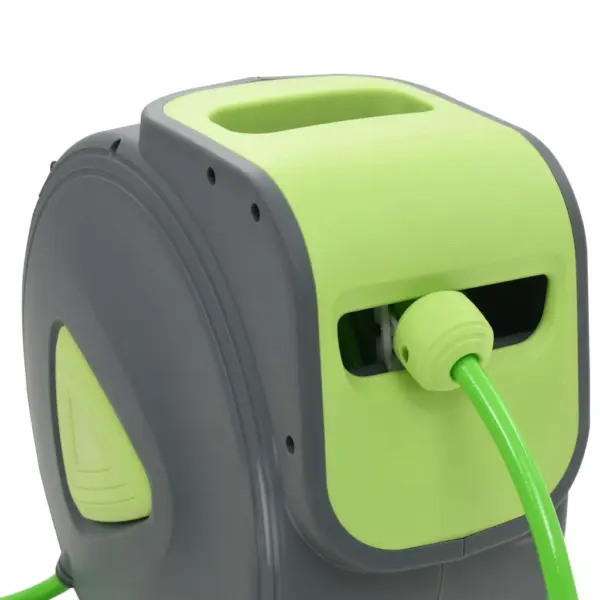 Automaatne seinale kinnitatav aiavoolikupool, 30+2 m, 1/2″, roheline-hall, PVC – 4