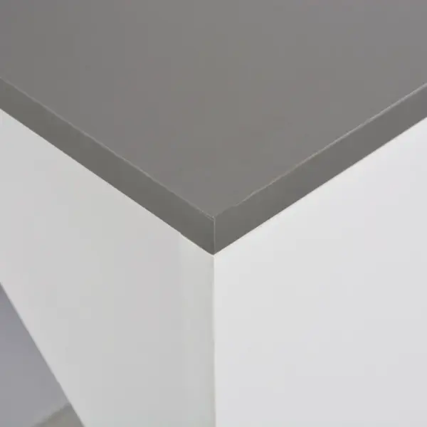 Baarilaud hoiukapiga, valge ja halli lauaplaadiga, 115 x 59 x 200 cm – 4
