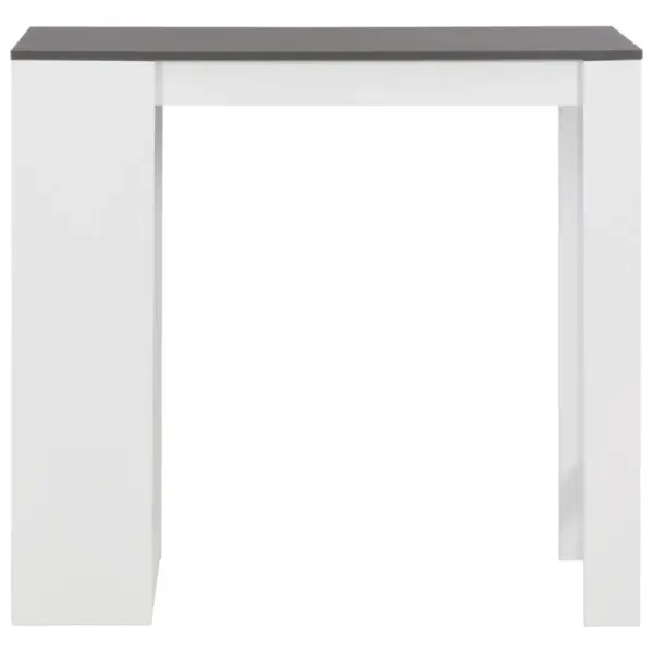 Baarilaud kolmekorruselise riiuliga, valge ja halli lauaplaadiga, 110 x 50 x 103 cm - 2