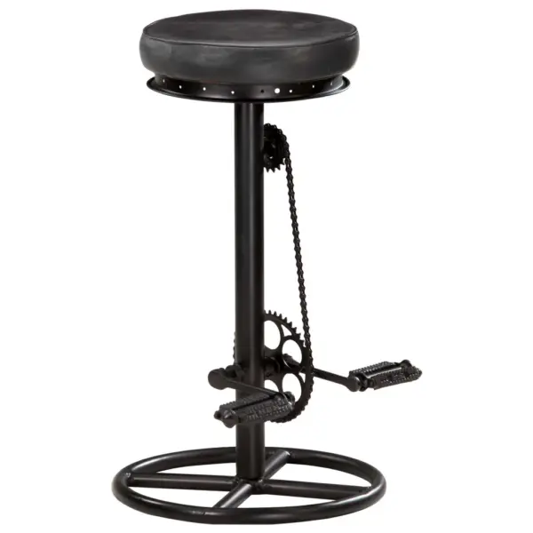 Mustad ehtsast kitsenahast baaripukid jalgrattapedaalist jalatoega, 2 tk, 44 x 44 x 75 cm – 2