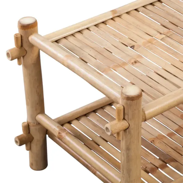 Kahe tasapinnaga bambusest kingariiul, pruun, 80 x 35 x 36 cm – 4
